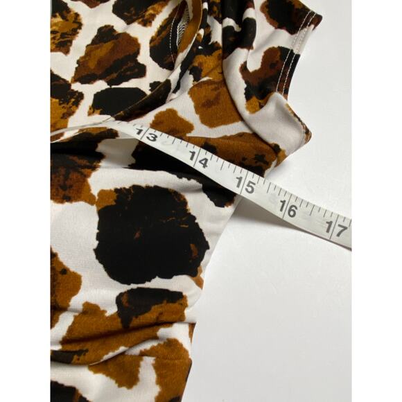 Cache Y2K Giraffe Print Lined Bodycon Dress Women's Size 6 - Picture 7 of 9